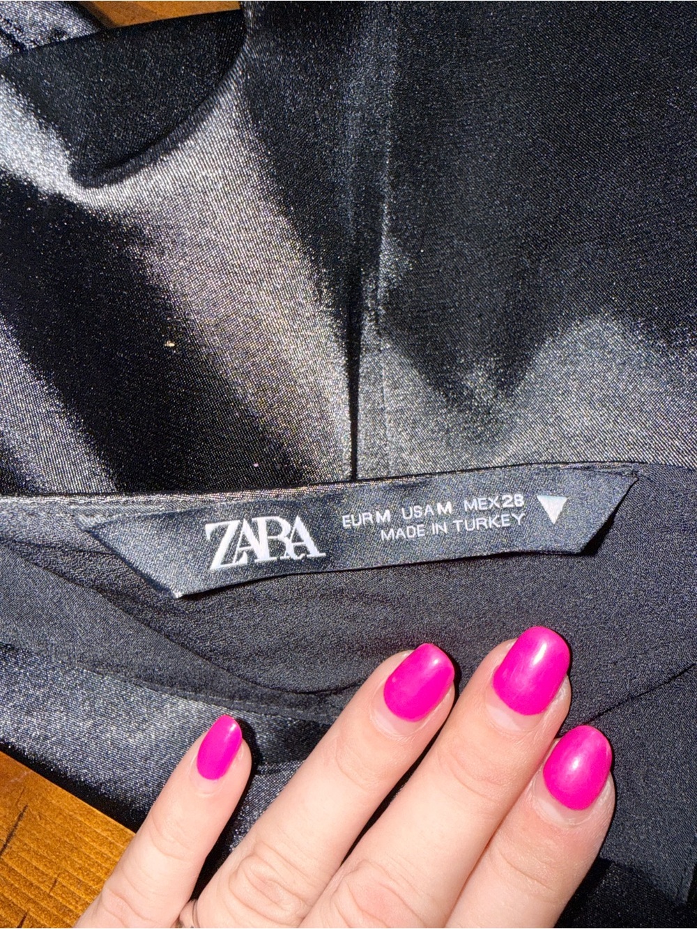 Zara Black Satin Bow Crop Top M Coquette Balletcore Party Going Out Y2K Cami - Picture 6 of 7